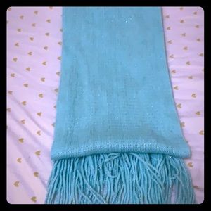 Teal glittery scarf